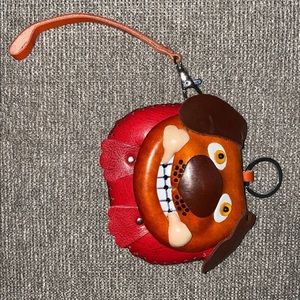 Cowhide Leather Puppy Coin Purse
